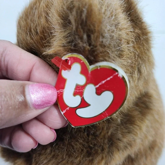 Vtg Ty Beanie Babies Magee Bear Plush Stuffed Animal Sitting Toy Age 3 Up 9 in - Picture 7 of 12